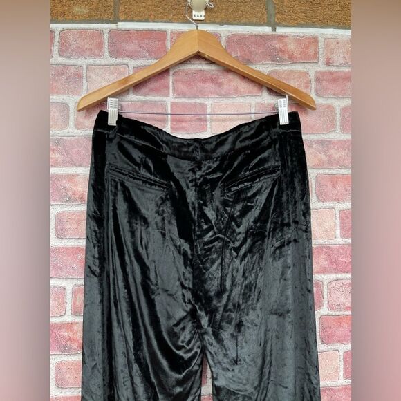 Philosophy Di Alberta Ferretti Black Velvet Trouser Pants Size 8 - Picture 14 of 16